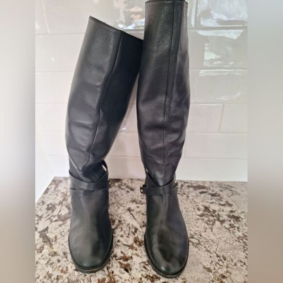 Ralph Lauren Knee-High Boots Black US Size 7B - Picture 1 of 14